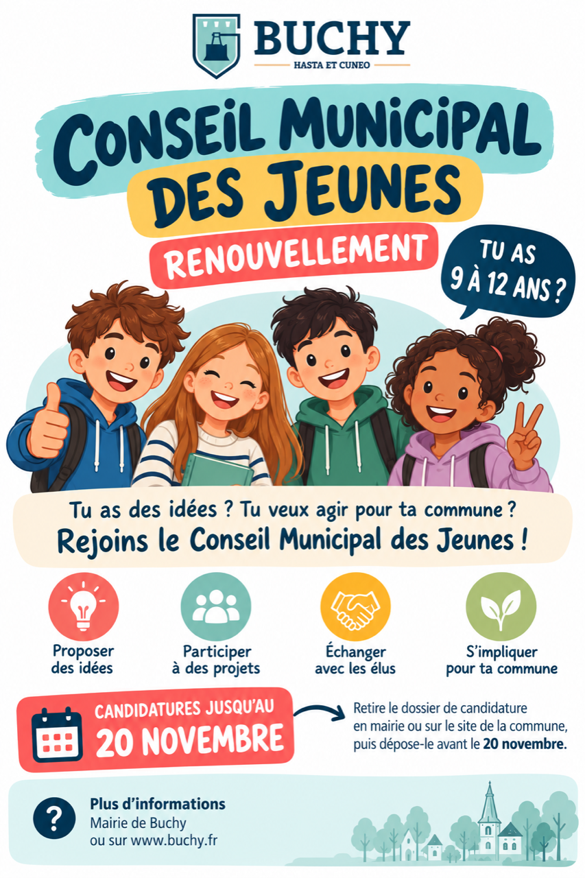 Renouvellement Conseil municipal des jeunes